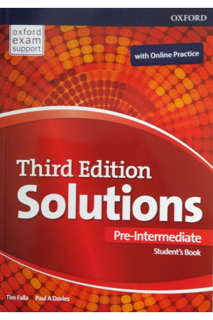 Solutions 3rd Ed. Pre-Int. A2/B1 SB & Online Practice - Solutions 3rd Ed. | Litterula