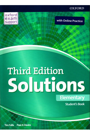 Solutions 3rd Ed. Elem. A1/A2 SB & Online Practice - Solutions 3rd Ed. | Litterula
