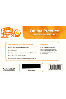 Family & Friends 2nd Ed. 4 Online Practice Student Access Card*