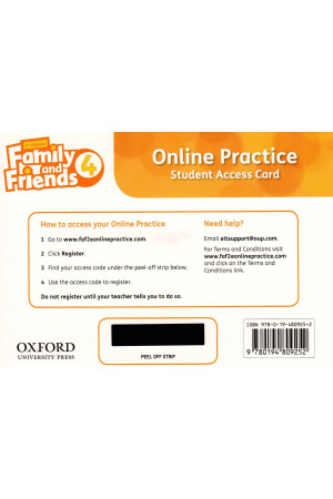 Family & Friends 2nd Ed. 4 Online Practice Student Access Card* - Family & Friends 2nd Ed. | Litterula