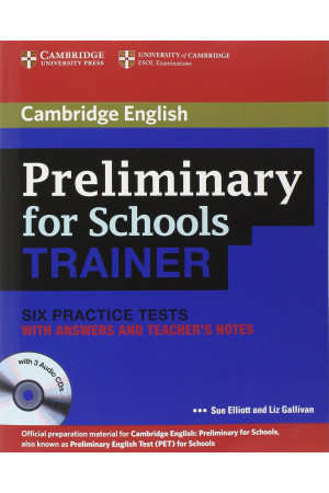 Trainer Preliminary for Schools Six Practice Tests Book + CD* - PET EXAM (B1) | Litterula