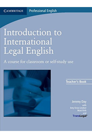 Introduction to Int. Legal English Teacher s Book* - Įvairių profesijų | Litterula