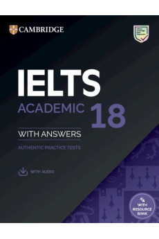 Cambridge IELTS 18 Academic Book + Key, Resource Bank & Audio Online