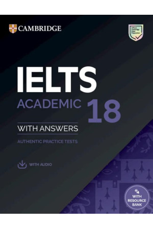 Cambridge IELTS 18 Academic Book + Key, Resource Bank & Audio Online - IELTS | Litterula