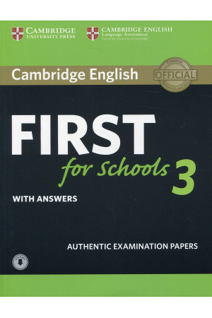 B2 First for Schools 3 Book + Key, Resource Bank & Audio Online* - FCE EXAM (B2) | Litterula