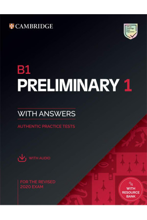 B1 Preliminary 1 Book + Key, Resource Bank & Audio Online - PET EXAM (B1) | Litterula