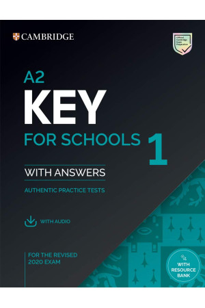 A2 Key for Schools 1 Book + Key, Resource Bank & Audio Online - KET EXAM (A2) | Litterula