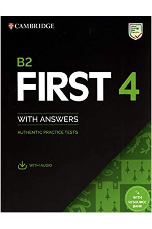 B2 First 4 Book + Key, Resource Bank & Audio Online - FCE EXAM (B2) | Litterula