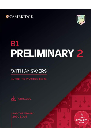 B1 Preliminary 2 Book + Key, Resource Bank & Audio Online - PET EXAM (B1) | Litterula