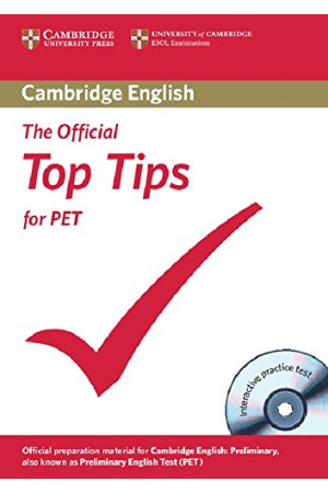 Official Top Tips for PET Book + CD-ROM* - PET EXAM (B1) | Litterula