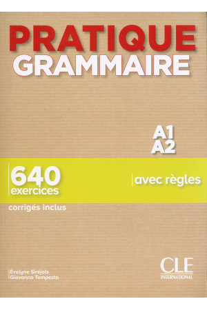 Pratique Grammaire Niveau A1/A2 Livre + Corriges - Gramatikos | Litterula