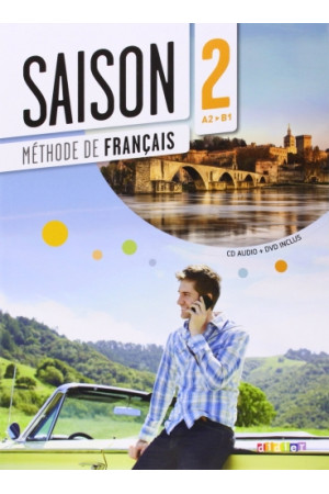 Saison 2 A2/B1 Livre + CD Audio & DVD (vadovėlis) - Saison | Litterula