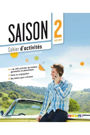 Saison 2 A2/B1 Cahier d Activites + CD (pratybos) - Saison | Litterula