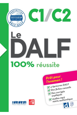 Le DALF C1/C2 100 Reussite Niveau 2017 Livre + Didier App - DALF (C1/C2) | Litterula