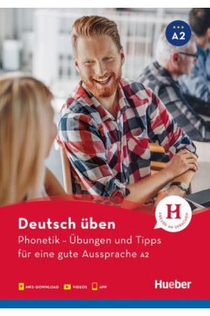 Deutsch Uben: Phonetik A2 Buch + Audio Online & App - Klausymas/kalbėjimas | Litterula