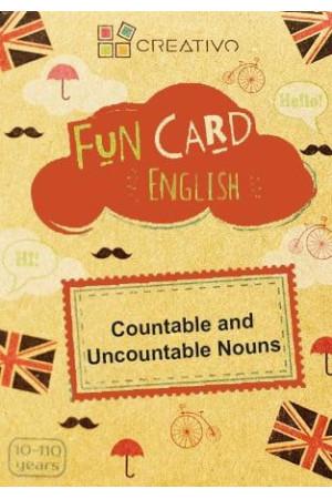 FUN CARD ENGLISH - Countable and Uncountable Nouns - Žaidimai | Litterula