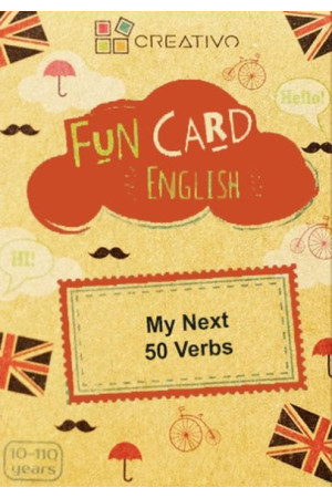 FUN CARD ENGLISH - My Next 50 Verbs - Žaidimai | Litterula