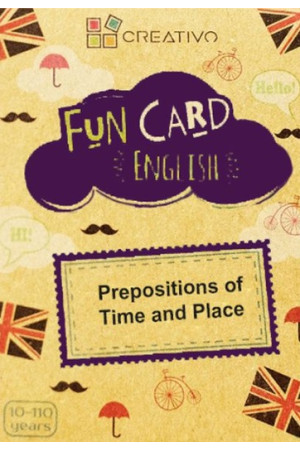 FUN CARD ENGLISH - Prepositions of Time and Place - Žaidimai | Litterula