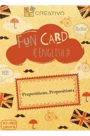 FUN CARD ENGLISH - Prepositions, Prepositions - Žaidimai | Litterula