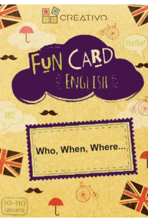 FUN CARD ENGLISH - Who, When, Where... - Žaidimai | Litterula