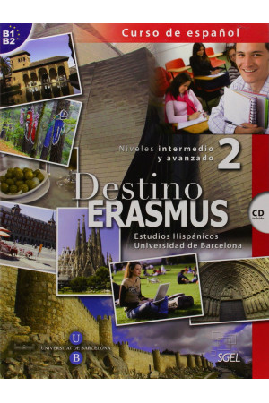 Destino Erasmus 2 B1/B2 Alumno + CD* - Metodinė literatūra | Litterula