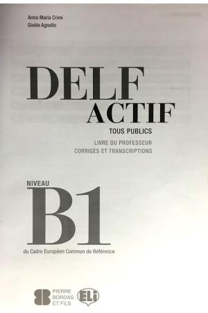DELF Actif B1 Tous Publics Livre du Professeur* - DELF (B1) | Litterula