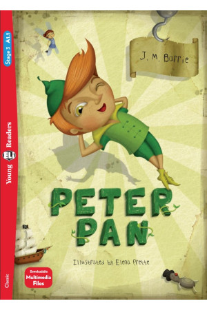 Young 3: Peter Pan. Book + Multimedia Files - Pradinis (1-4kl.) | Litterula
